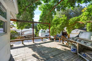 Deck with area for grilling