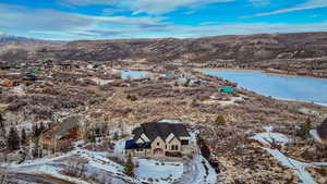 View of Jones lake which is used for swimming, paddle boarding, kayaking, volleyball and frisbee golf.