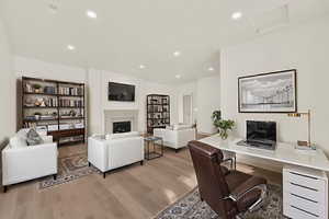 Office virtually staged, concept B.