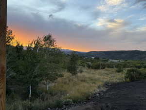 Gorgeous summer sunset and mountain views