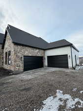Oversized garages with extra width.