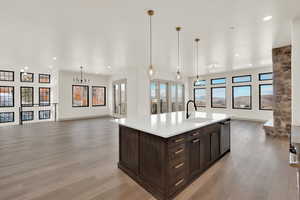 Kitchen with 9' island and endless views.