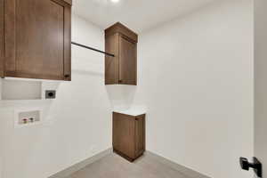 Basement laundry room.