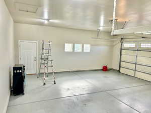 Garage with baseboards