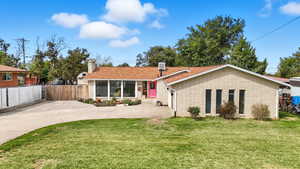 Front yard view up to 5 car parking on driveway
