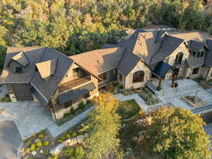 View from above of property