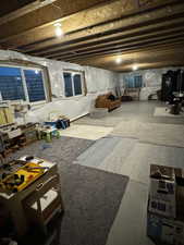 View of below grade area