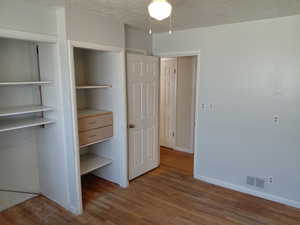View of closet in bedroom 1
