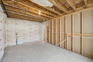 View of unfinished below grade area