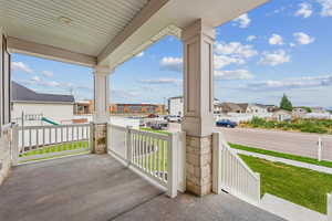 Porch with a residential view