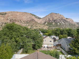 Mountain view with nearby suburban area