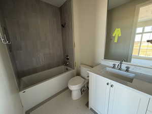 Full bathroom featuring bathtub / shower combination and vanity
