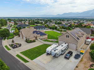 Aerial view of residential area