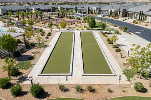 Aerial view of residential area