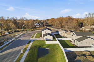 Aerial view of residential area