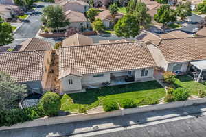Aerial view of residential area