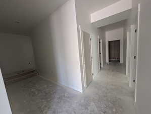 Corridor with baseboards