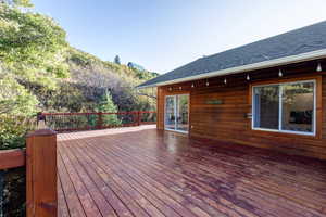View of wooden deck
