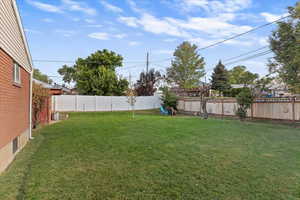Large backyard with full fence