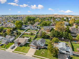 Aerial view of residential area