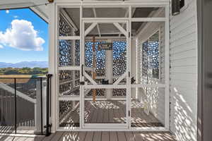 Deck with a mountain view