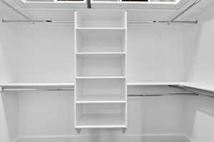 View of walk in closet