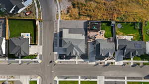 Aerial view of residential area