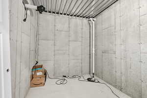 View of below grade area