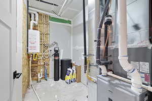 Utility room with heating unit