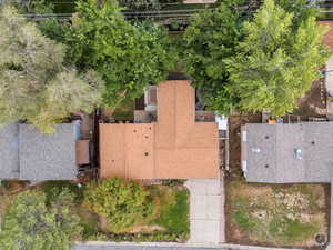 Aerial view directly above lot