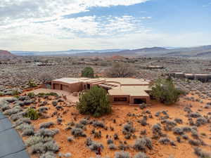 Mountain view featuring a desert landscape
