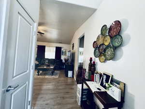 Entry, with wide hallway