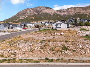 Mountain view with nearby suburban area