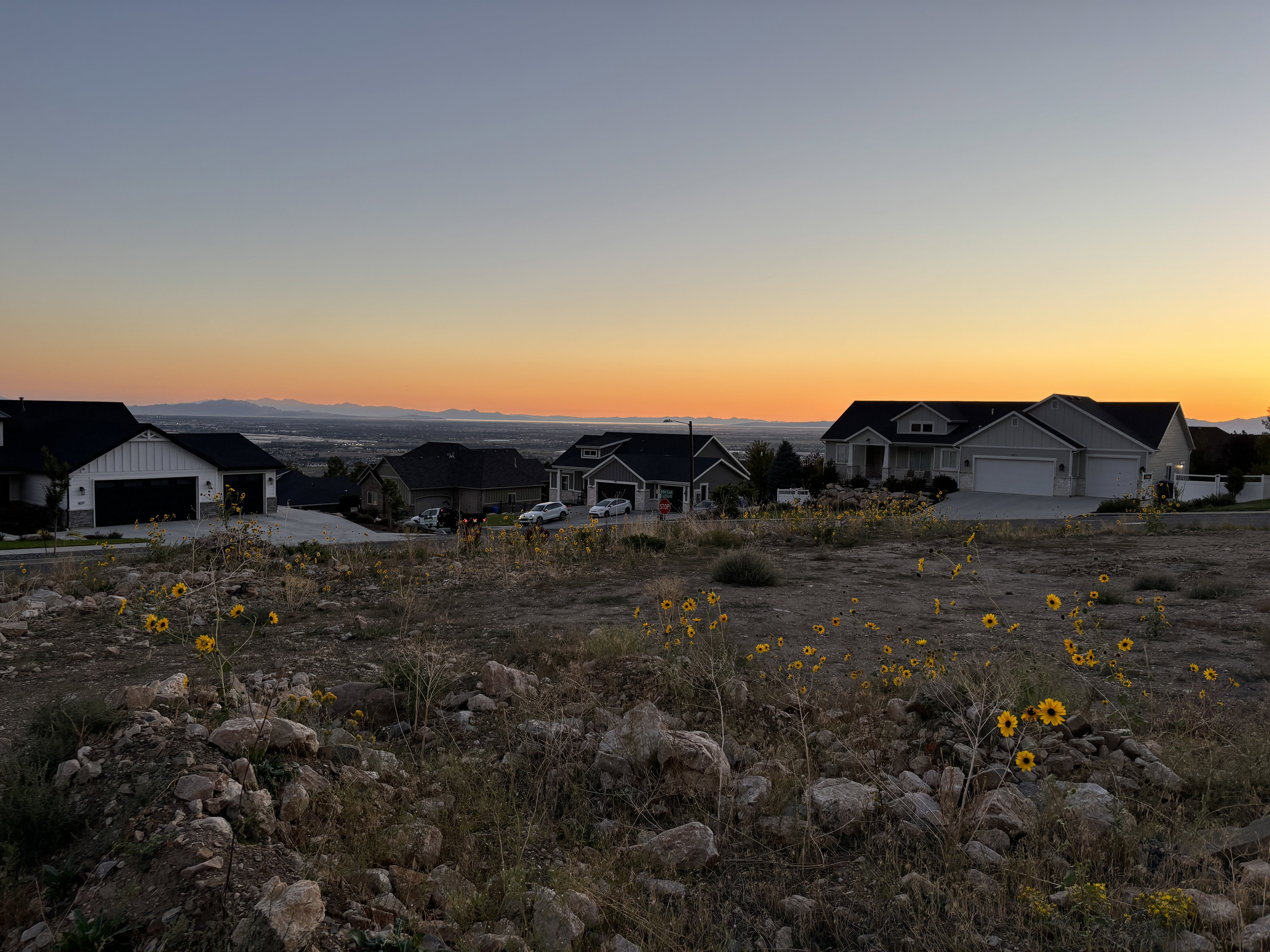 Mountain view featuring nearby suburban area
