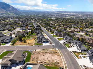 Aerial view of residential area
