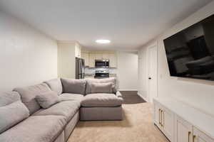 Living room with baseboards