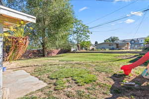Fully fenced backyard