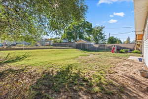 Fully fenced backyard