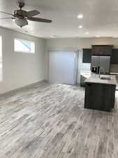 Living room and Kitchen area.