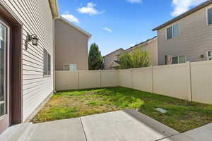Fully fenced backyard