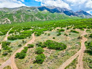 View of mountain background with rural landscape