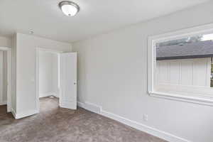 Main level bedroom with new carpet and paint - 2 walk-in closets