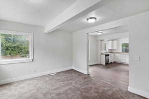 Main Level living room / view of kitchen