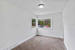 Main level bedroom with new carpet and paint - 2 walk-in closets