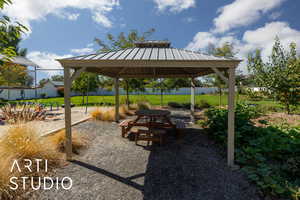 View of home's community with a gazebo