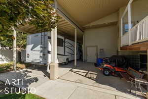 View of patio / terrace with an attached carport