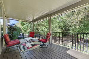 View of wooden terrace