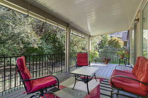 View of wooden terrace