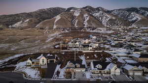 Mountain view with nearby suburban area