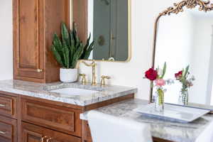 Bathroom featuring vanity